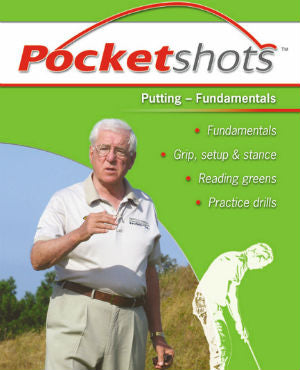 Light green pocketshots putting, fundamentals front cover with Harold Swash.