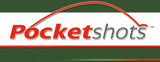 Dark green Pocketshots Logo.
