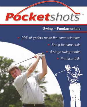 Dark blue pocketshots swing fundamentals front cover with David Wilkinson.